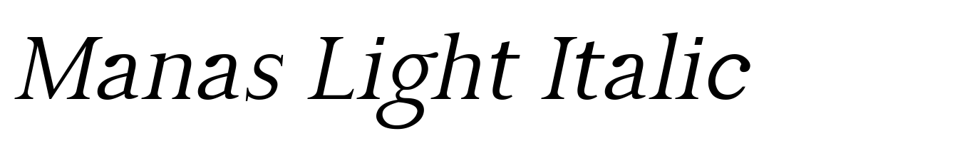 Manas Light Italic